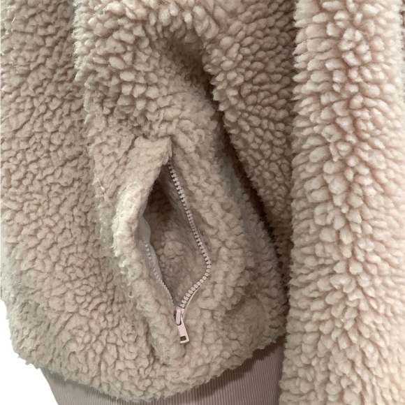 Fabletics Blush Hooded Sherpa Teddy Jacket Size S - Picture 5 of 9